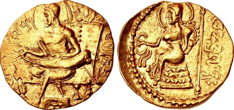 Gupta Chandragupta II Gold Dinar Reverse